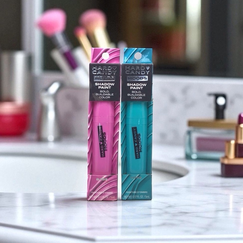 (2) Hard Candy Moods Shadow Paint, Matte Cream Eye Shadow & Primer- Hype, Babe